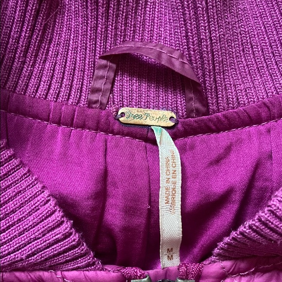 Free People Quilted Purple Women's Jacket - Picture 2 of 5